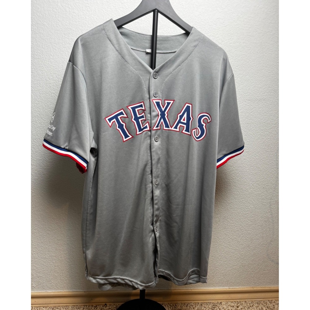 Texas Rangers Pederson 4 Baseball Jersey Grey XL Medical City Healthcare SGA